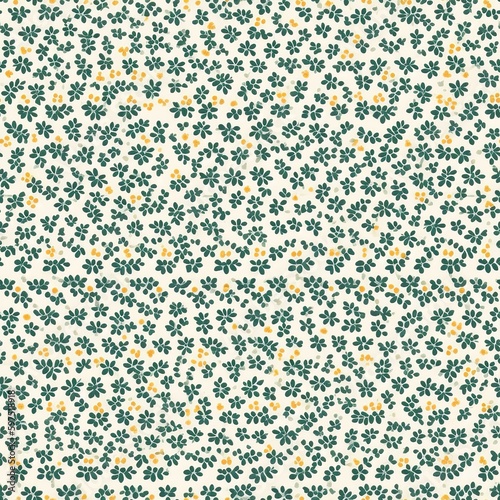 Seamless tileable tiny flowers background pattern