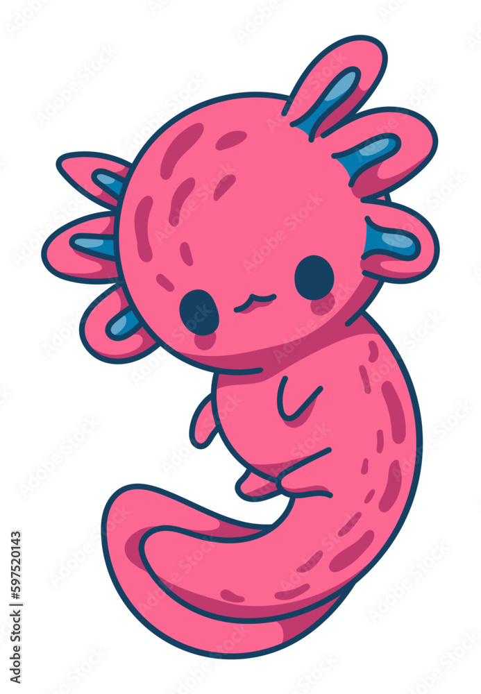 Axolotl Character Sticker