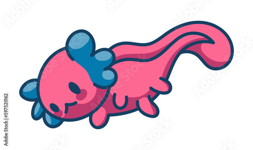 Axolotl Character Sticker