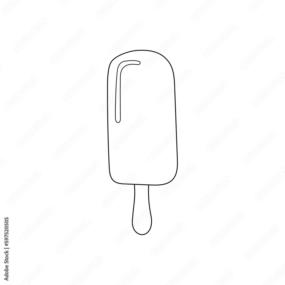 hand drawn vector illustration ice cream popsicle hand drawn vector illustration ice cream popsicle