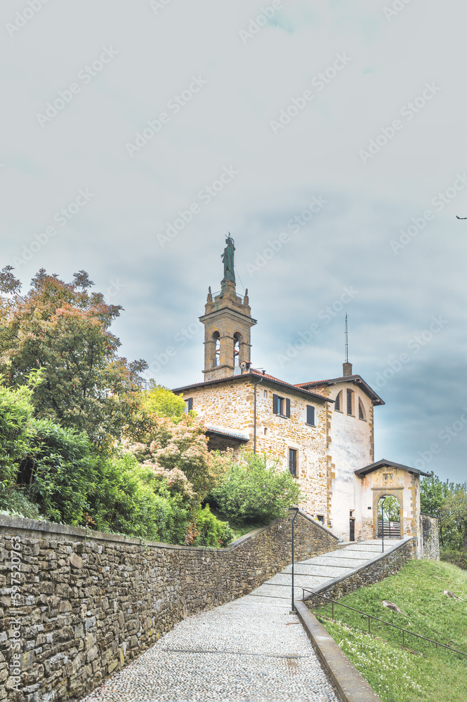 Sanctuary of Sombreno in the province of Bergamo italy