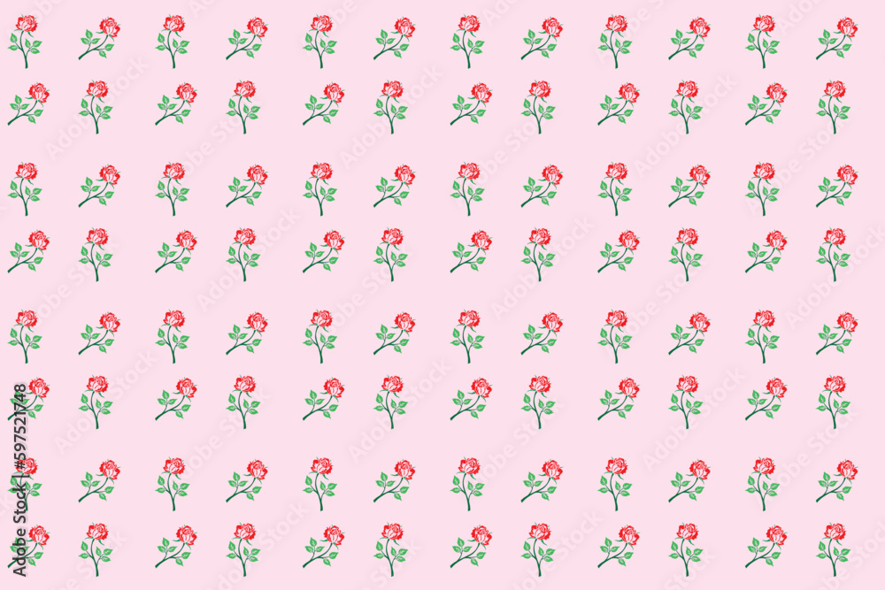 Colored flowers Pattern Botanical Design for Print and Graphic Projects. This botanical design features a colored flowers pattern and is perfect for print, graphic design, and home decor projects.