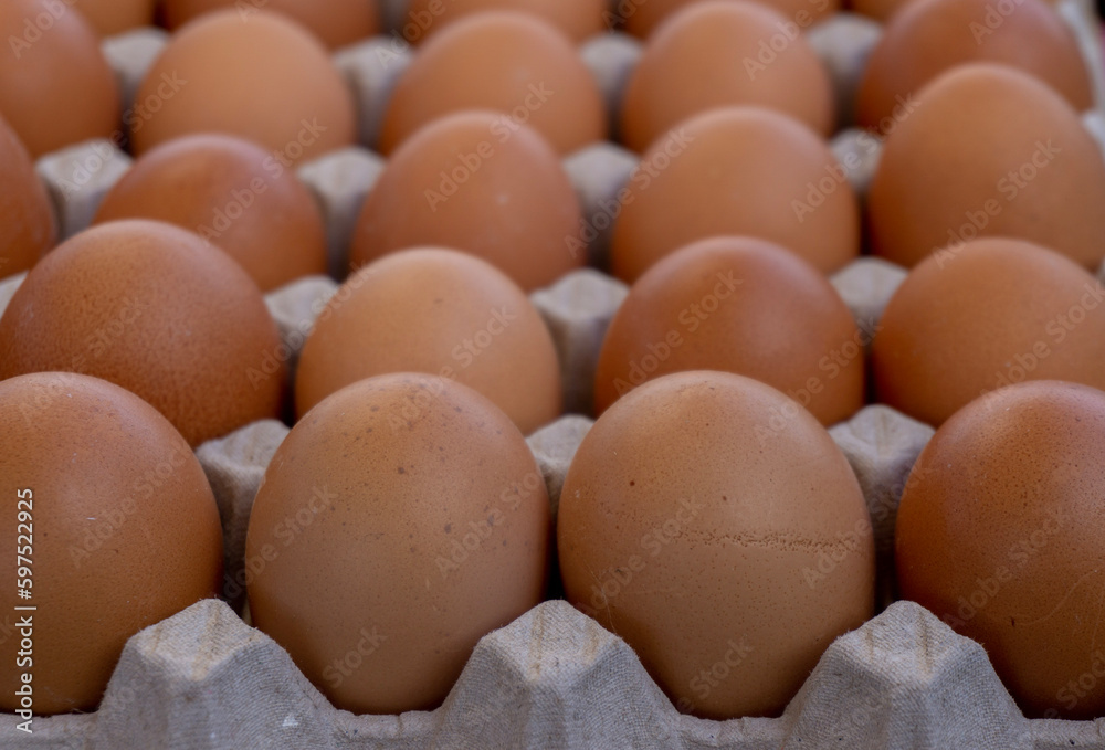 Fresh eggs at a market in Italy Fresh eggs at a market in Italy