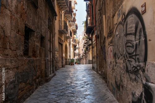Street in Palermo   Street in Palermo on Sicily  Italy.