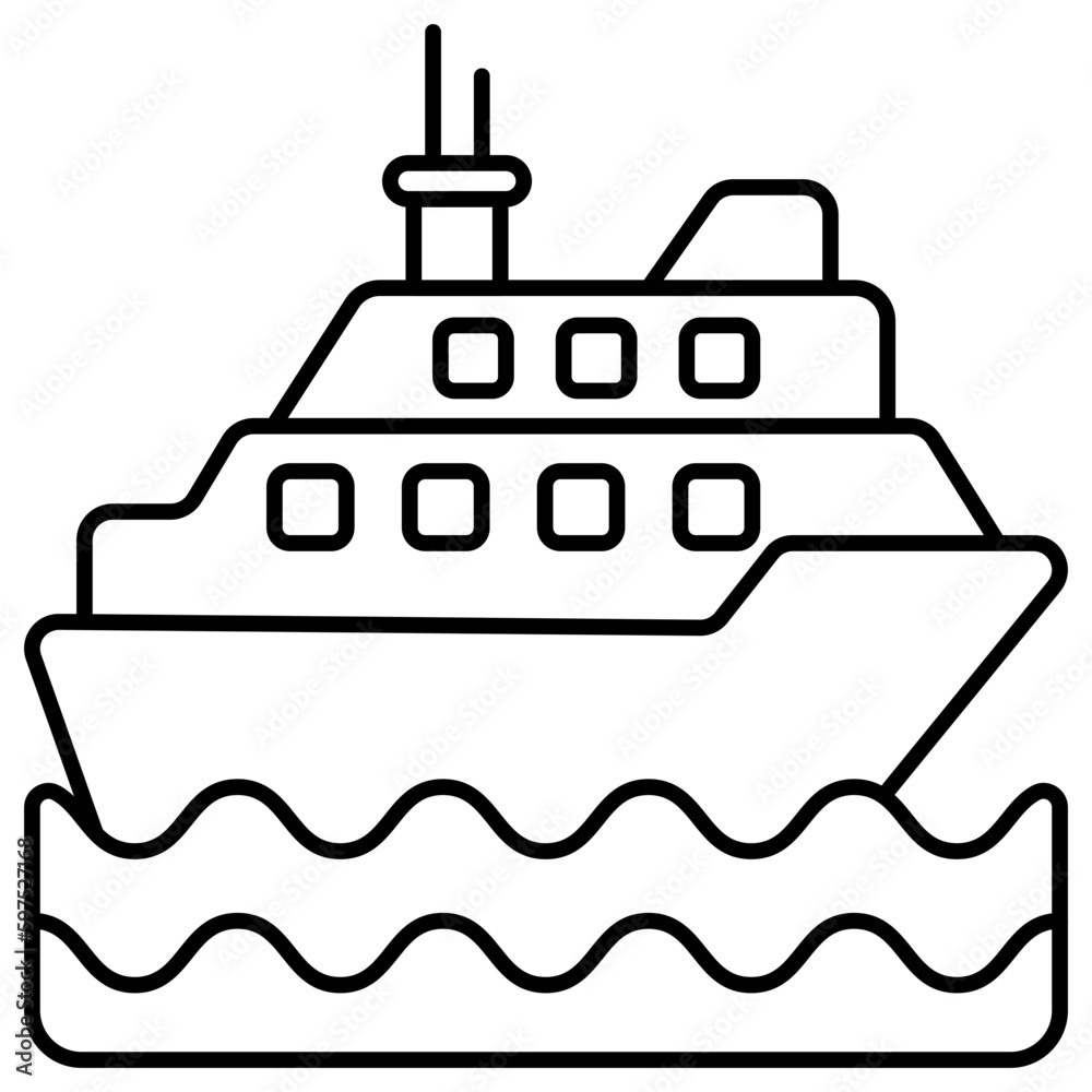 Obraz premium An icon design of boat