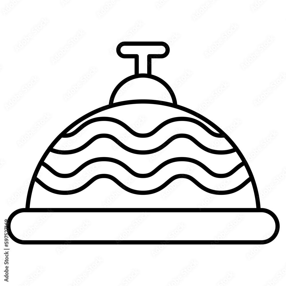 Modern design icon of hotel bell Modern design icon of hotel bell