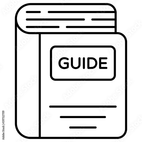 A creative design icon of guidebook 