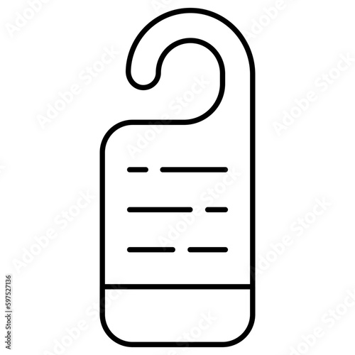 An editable design icon of door hanger knob