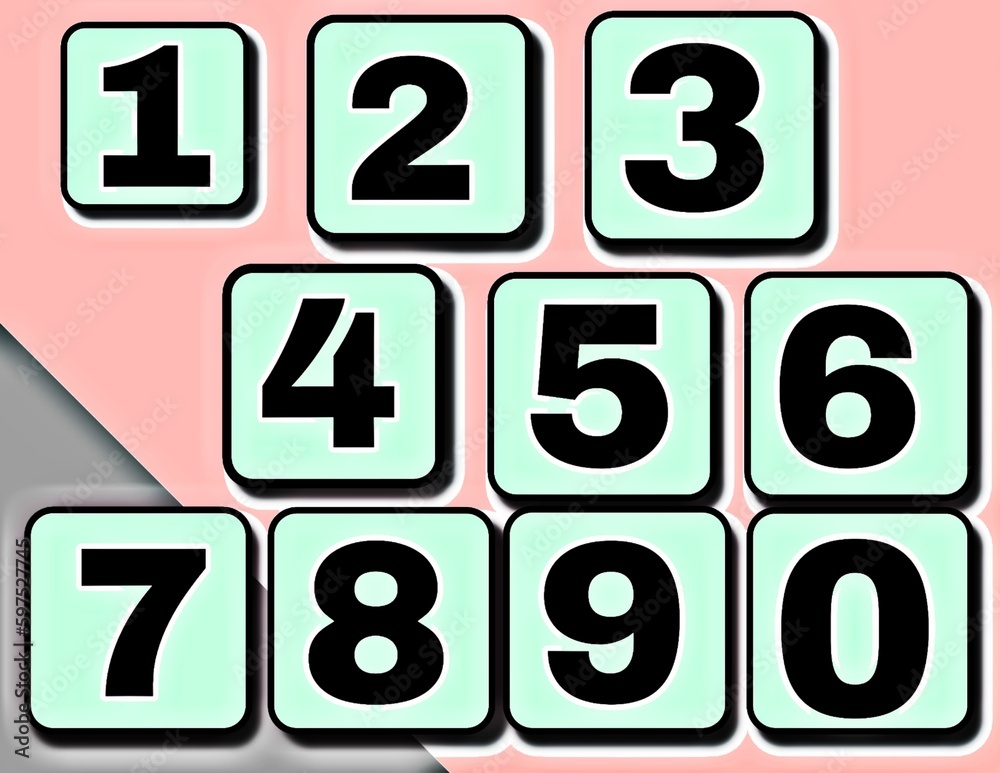 set of numbers 1 2 3 4 5 6 7 8 9 0 numbers in order, colorful set of numbers 1 2 3 4 5 6 7 8 9 0 numbers in order, colorful