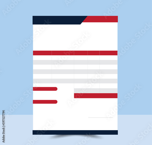 Free Download Professional and modern invoice template.Elegant invoice template design vector. - GFXLoad