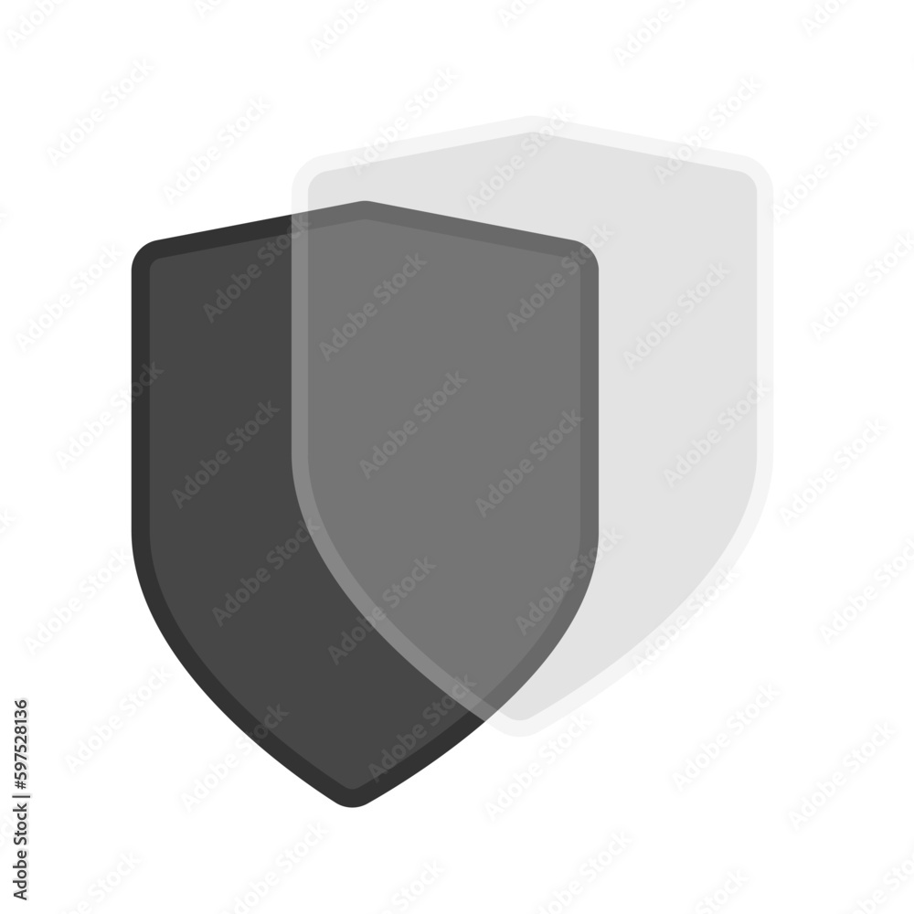 Shield vector icon. Two-factor security vector icon. Protection and defense vector. Shield vector icon. Two-factor security vector icon. Protection and defense vector.