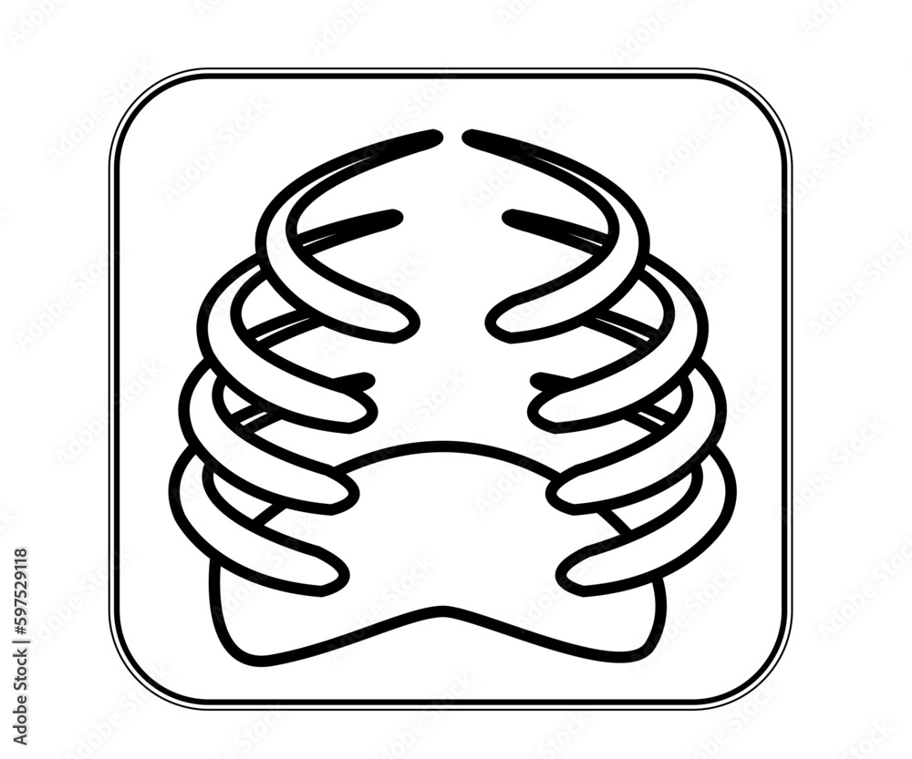 vector illustration ,head, hand, chest x-ray image, lung radiography / pneumonia, pulmonary fibrosis / health care, safety equipment concept / flat, isolated, sign and icon template vector illustration ,head, hand, chest x-ray image, lung radiography / pneumonia, pulmonary fibrosis / health care, safety equipment concept / flat, isolated, sign and icon template