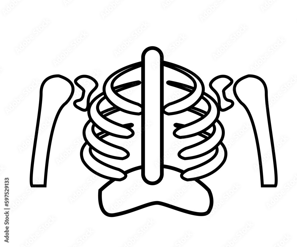 Fototapeta premium vector illustration ,head, hand, chest x-ray image, lung radiography / pneumonia, pulmonary fibrosis / health care, safety equipment concept / flat, isolated, sign and icon template