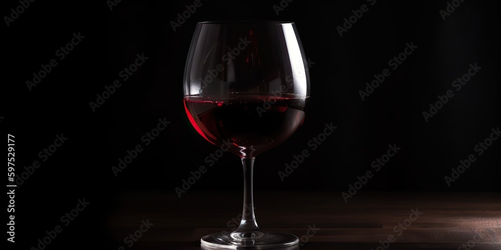 AI Generated. AI generative. Close macro photo mock up of glass wine red. Romantic luxury vibe. Graphic Art