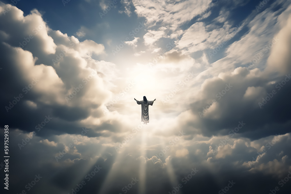 Jesus Christ in heaven. Generative AI Jesus Christ in heaven. Generative AI