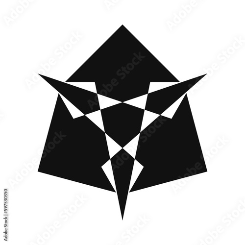 Three Bursting Arrows Negative Space Icon
