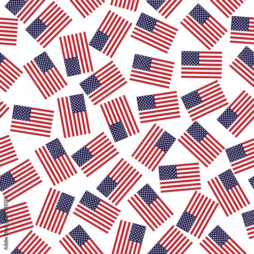 Pattern with flag of the USA. Seamless Pattern with flag of the USA.