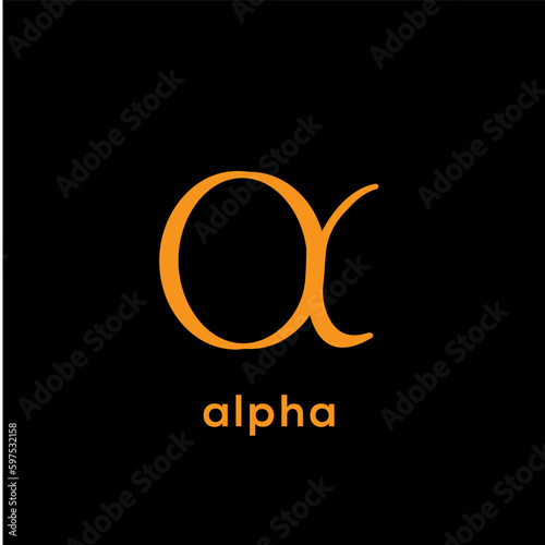Alpha beta gamma icon vector logo design template