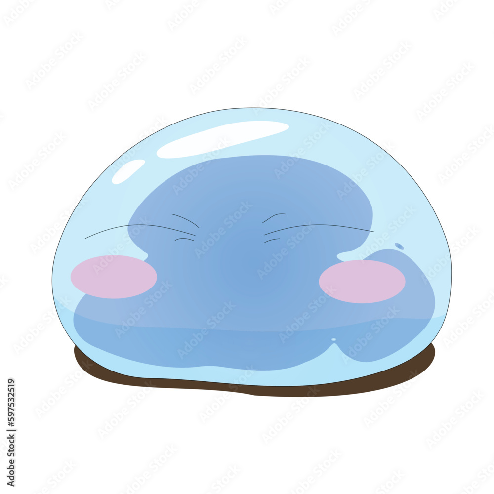 Rimuru anime art vector graphic slime toxic Stock Vector