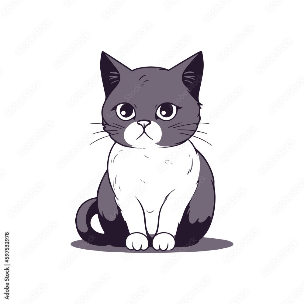 cute cat vector icon cute cat vector icon