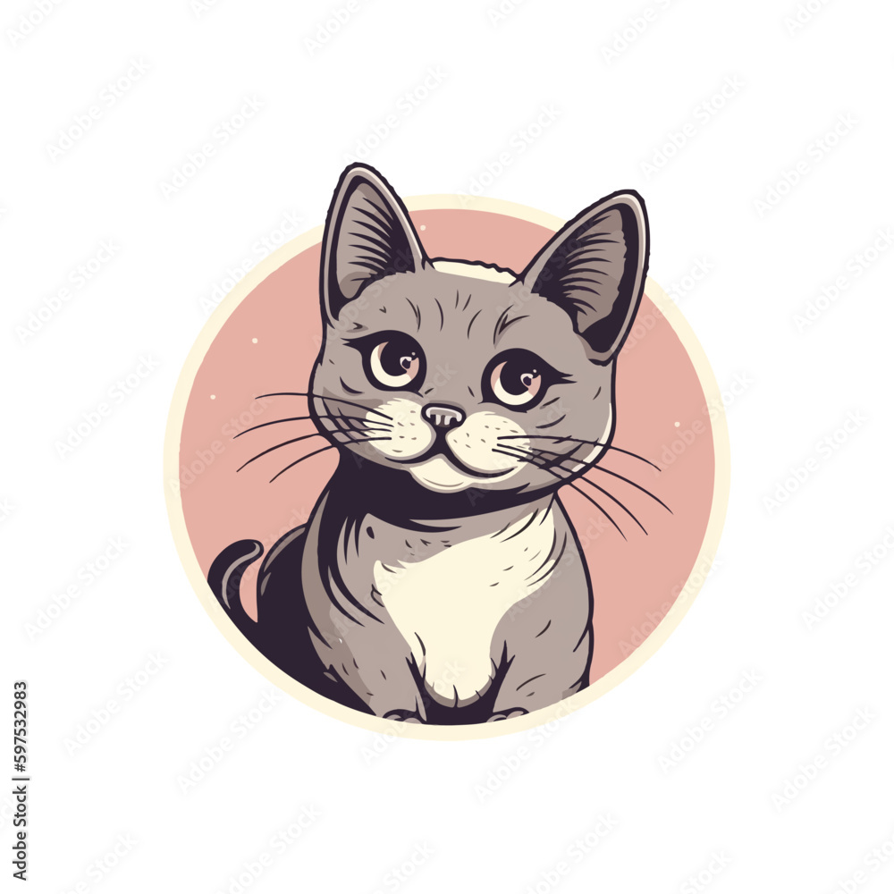 illustration of a cat vector/icon