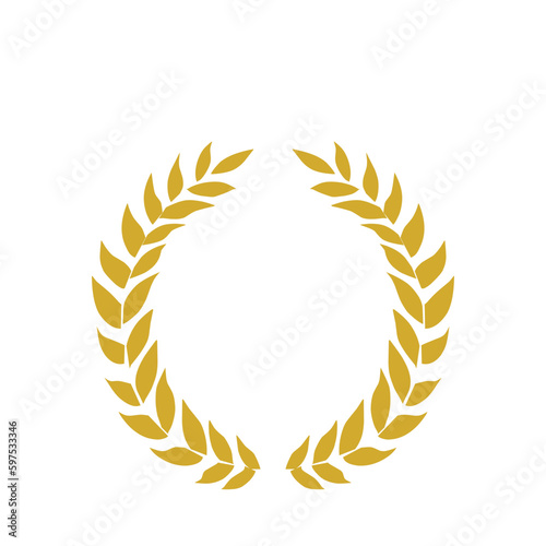 Obraz na płótnie Gold Laurel Wreath w salonie