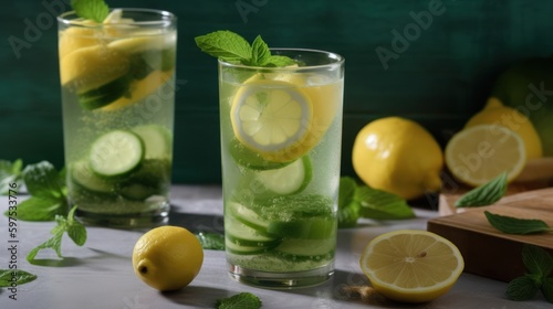 Refreshing and healthy drink that promotes wellness and hydration