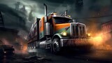 Racing Truck Game Art Wallpaper Background