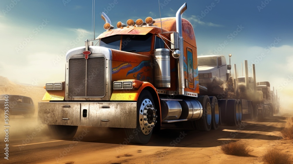 Racing Truck Game Art Wallpaper Background Racing Truck Game Art Wallpaper Background