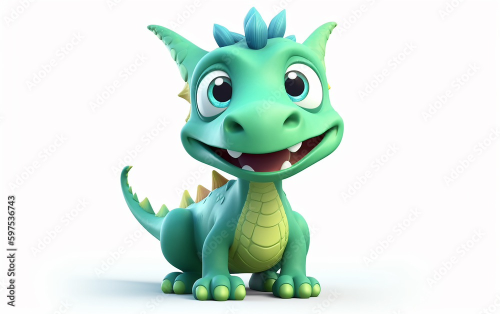 Illustration of a cartoon bdragon with an emotion A playful young dragon with a friendly smile, its light green scales suggesting a youthful zest for life. Illustration of a cartoon bdragon with an emotion A playful young dragon with a friendly smile, its light green scales suggesting a youthful zest for life.