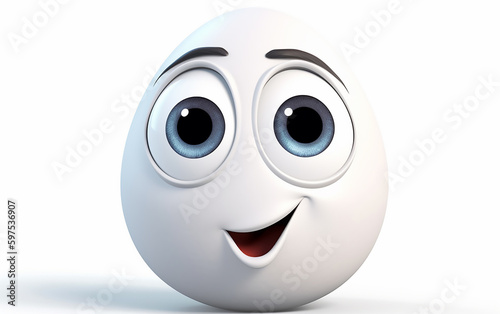 A whimsical egg character with a playful and friendly demeanor, great for food and nutrition topics.
