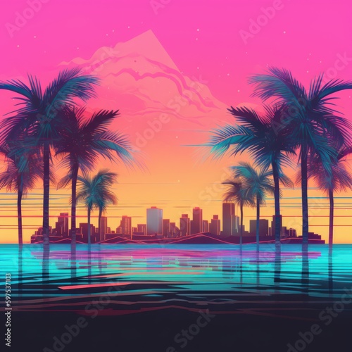Miami Vibes Wallpaper Background © Damian Sobczyk