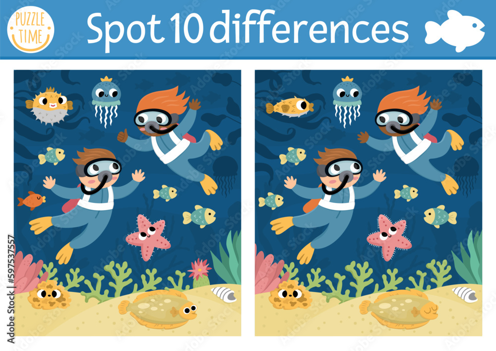 find-differences-game-for-children-under-the-sea-educational-activity
