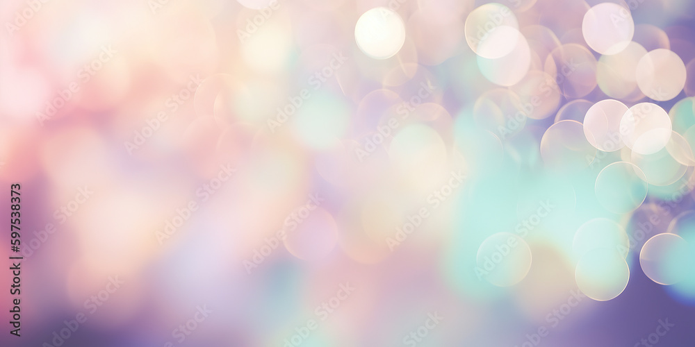 Pastel abstract bokeh background made with AI