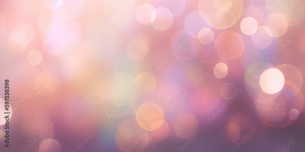 Pastel abstract bokeh background made with AI