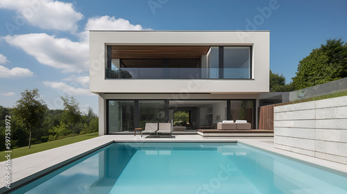 modern house with pool © Pixel Pilot