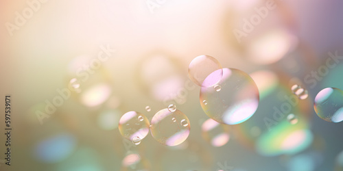 Pastel soap bubble abstract background made with AI