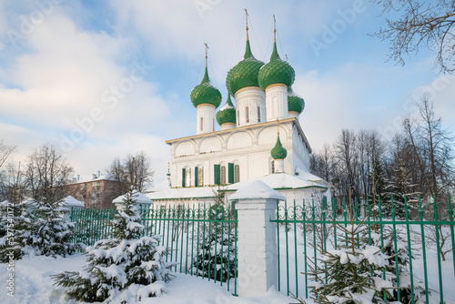 January day at the ancient Cathedral of the Feodorovskaya Icon of the Mother of God (1687). Yaroslavl, Golden Ring of Russia photo