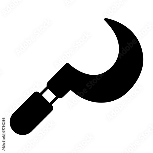 Sickle Glyph Icon