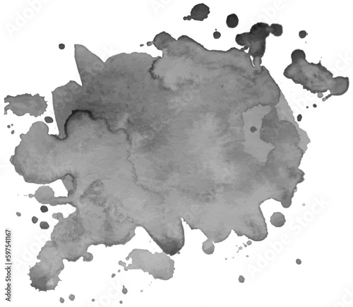 Grayscale abstract watercolor background for your design.