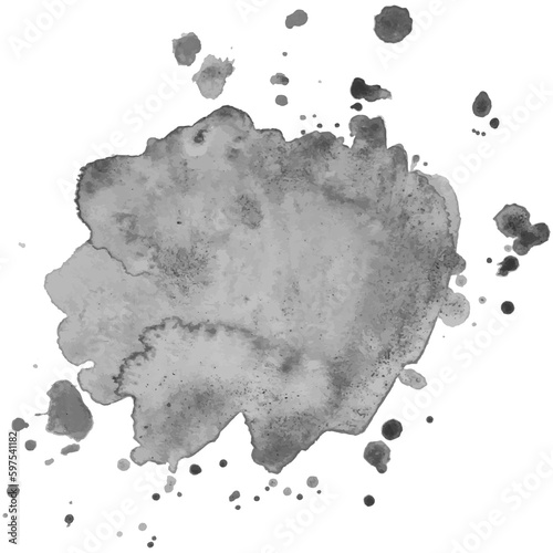 Grayscale abstract watercolor background for your design.
