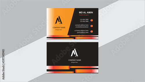 Real estate busniess card design with creative simple concept Premium Vector double sided graphics Templates Professional modern Best design
