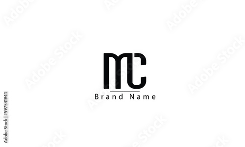MC CM M C abstract vector logo monogram template