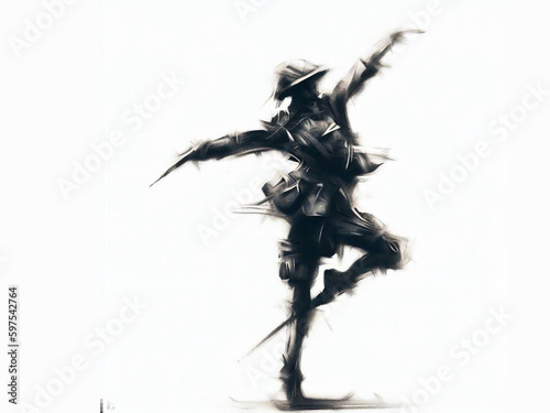 AI Generative : Dancer - made of Soldier 3