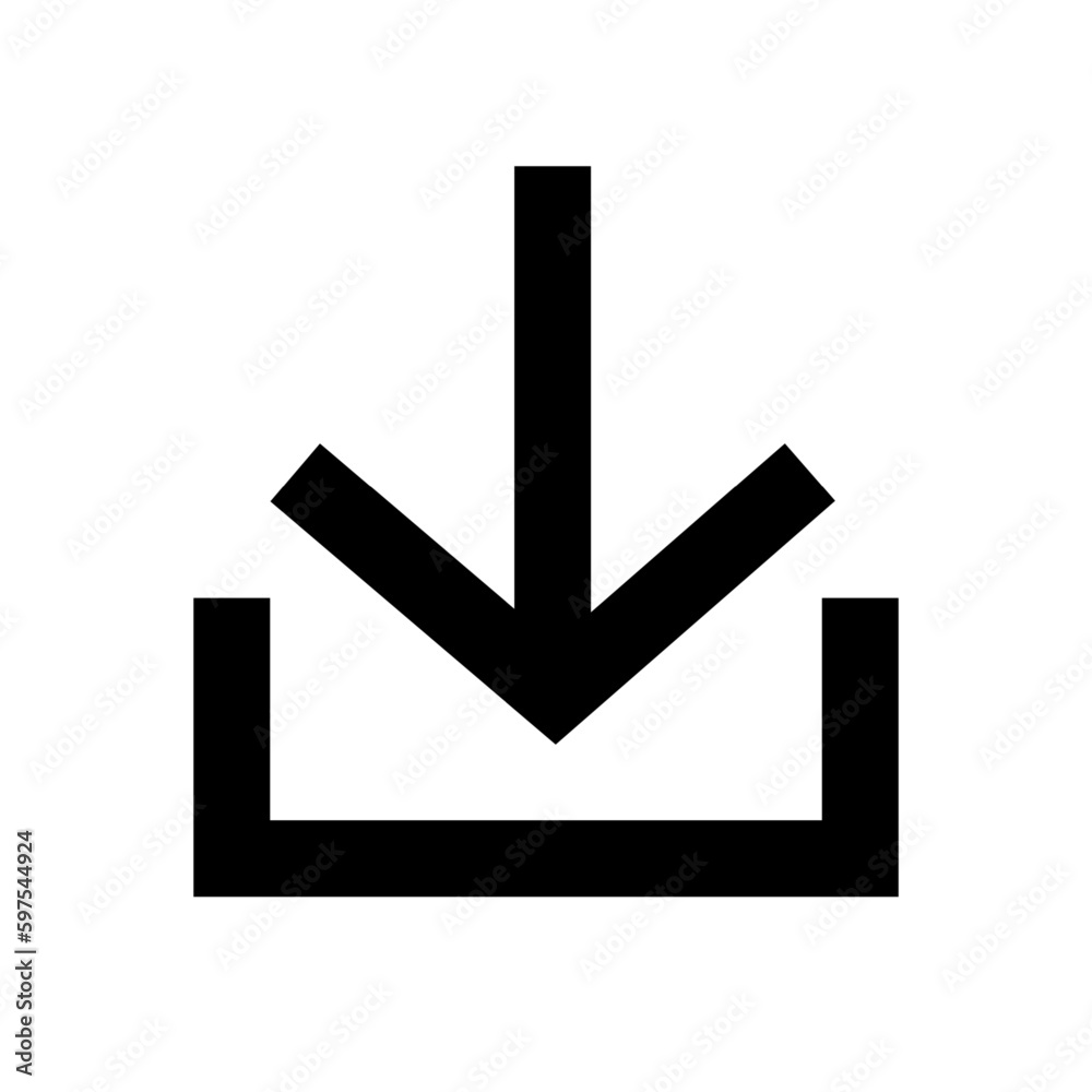 Download icon vector illustration on white background Download icon vector illustration on white background