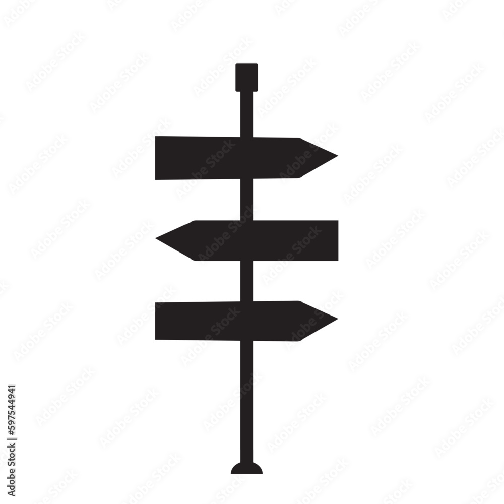 Vector road signs Signpost icon, direction icon vector Vector road signs Signpost icon, direction icon vector