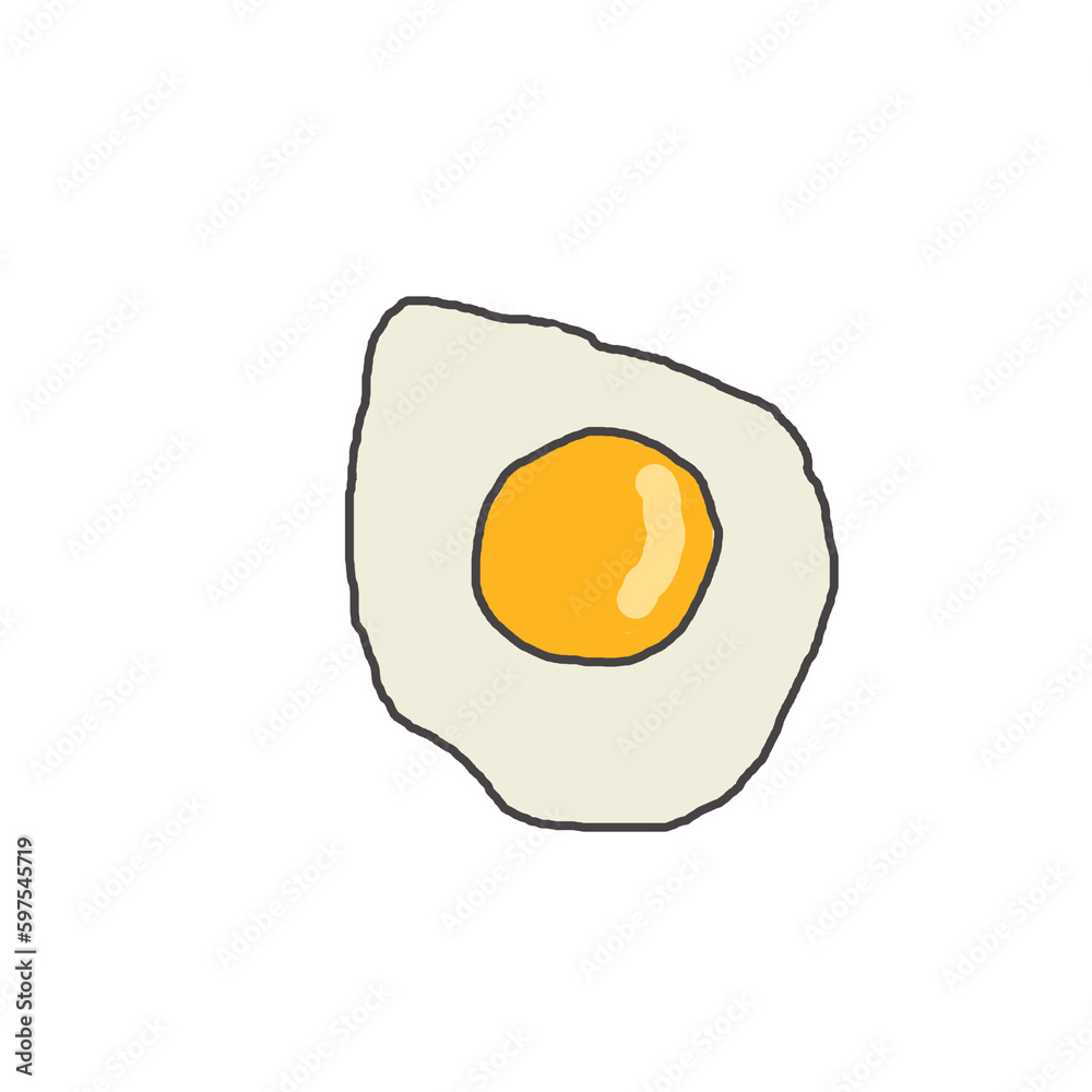 fried egg on a white background fried egg on a white background