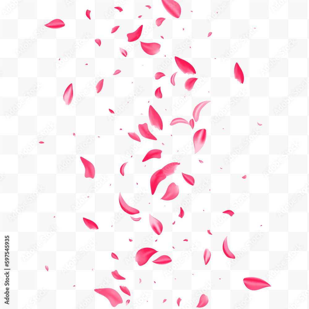Beautiful Blossom Flying Vector Transparent