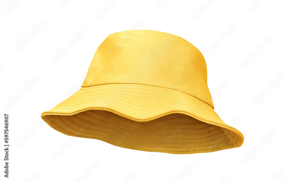 yellow bucket hat PNG transparent - obrazy, fototapety, plakaty 