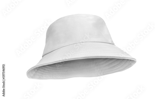 White bucket hat PNG transparent